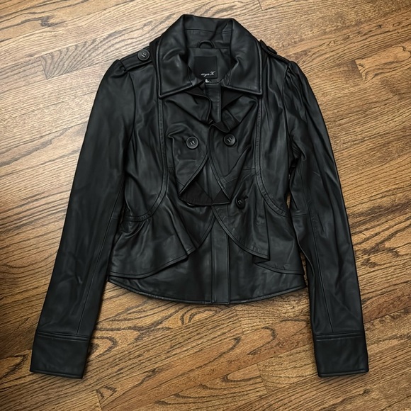 NWT Beautiful Aryn K Genuine Leather jacket size small - Picture 1 of 4